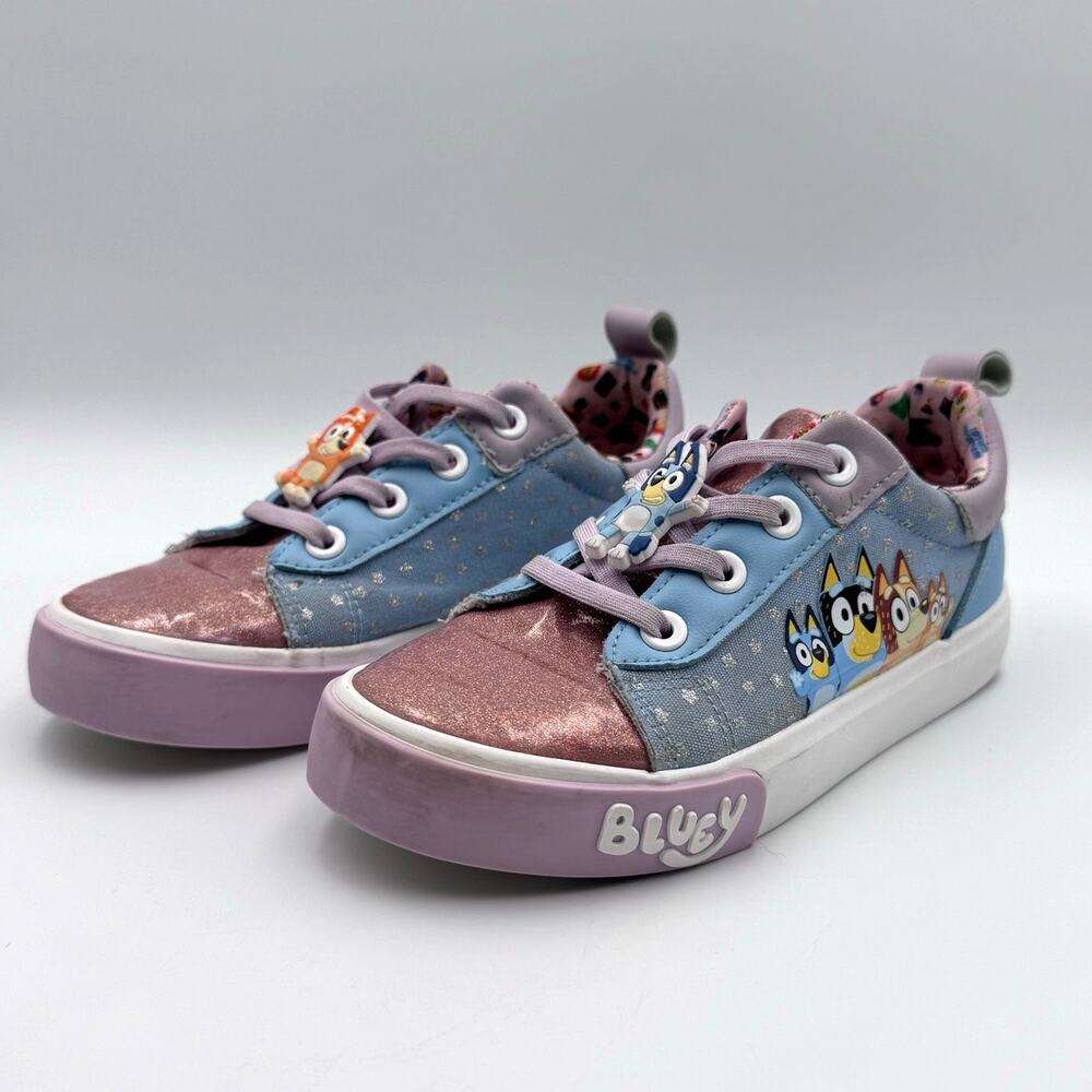 Bluey & Bingo Kids Glitter Low Top Casual Shoes Toddler Little Kids Size 13 Blue
